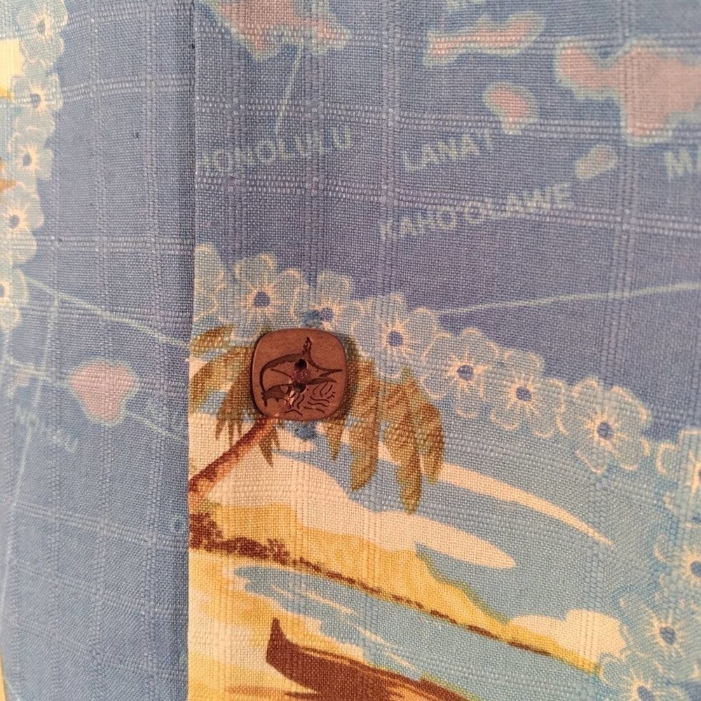 Bermuda Bay Silk Sailboat Beach Button Shirt XL - Picture 4 of 11
